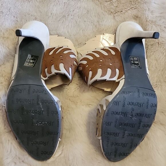 J RENEE' ANHELINA LEATHER LEAF PATTERN HEELS PUMPS, SIZE 10 - NEW - Picture 7 of 14